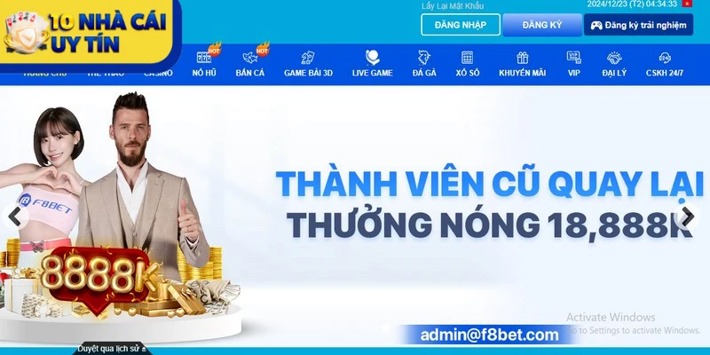 F8BET nổi bật trên thị trường bởi sở hữu nhiều ưu điểm thu hút bet thủ